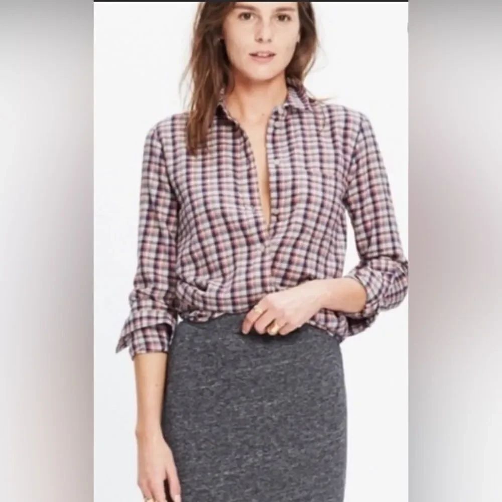 Madewell boyfriend flannel shirt. Large